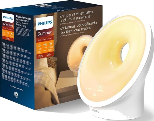 Philips HF3651 Wake-up Light med lyd og musikk 18W, 25 lysinnstillinger (simulerer soloppgang)