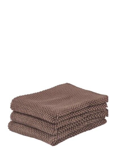 Zone Denmark Karklud 3 Stk. Brown   Brown   27X27X0.3CM x 27