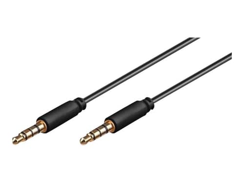 Microconnect Lydforlengelseskabel 3.5mm 1.5m Sort med Gullplatering