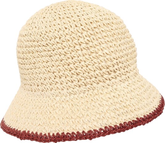 Lexington Clothing Contrast Stripe Paper Straw Bucket Hat Beige ONE SIZE Lexington Clothing Contrast Stripe Paper Straw Bucket Hat Beige ONE SIZE