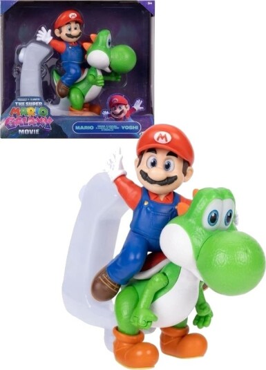 Nintendo Super Mario Galaxy Movie Figur Mario På Yoshi Med Løpefunksjon