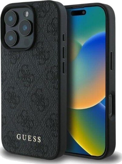 GUESS 4G Classic iPhone 16 Pro Case - Black