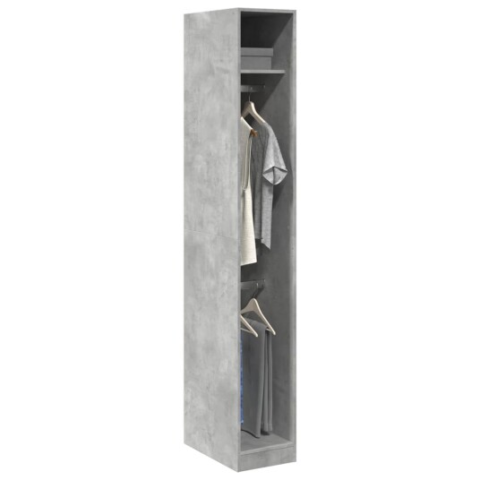 Garderobe betonggrå 30x50x200 cm konstruert tre 8721158341228