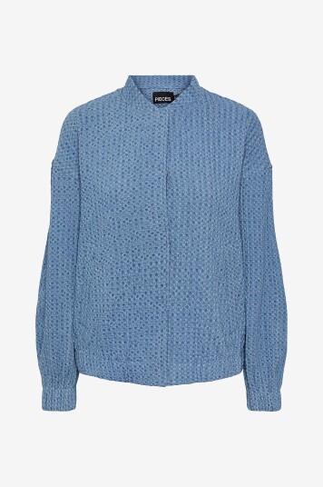 pieces Jakke pcMirinda LS Bomber Shacket Blå
