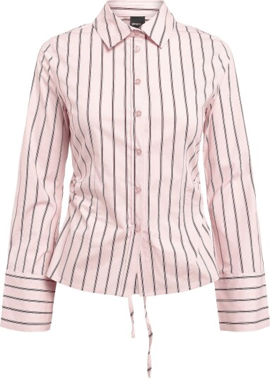 Gina Tricot Shaped Shirt   PINK/STRIPE (3122)   L