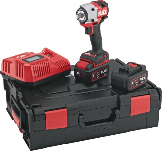 Flex IW1/2" 400NM FLEX Muttertrekker med batteri og lader, Maskiner