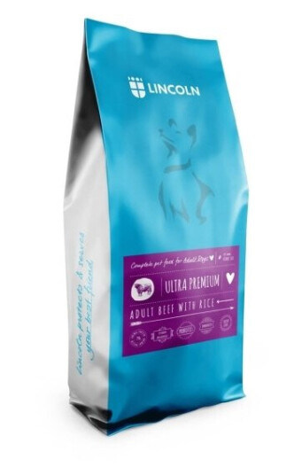 Lincoln Ultra Premium Adult Large And Medium Beef With Rice Tørfoder Til Hunde 12Kg