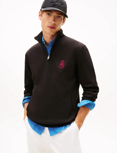 Tommy Hilfiger Crest Gifting Intechno Mockneck   Black   M