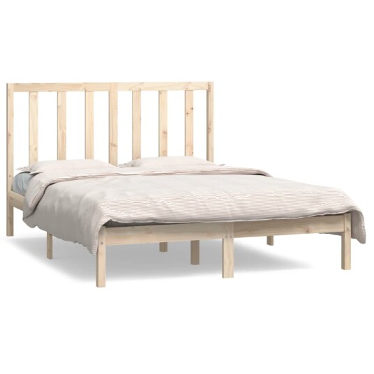 Sengeramme uten madrass hvit 135x190 cm heltre furu Sengeramme uten madrass hvit 135x190 cm heltre furu
