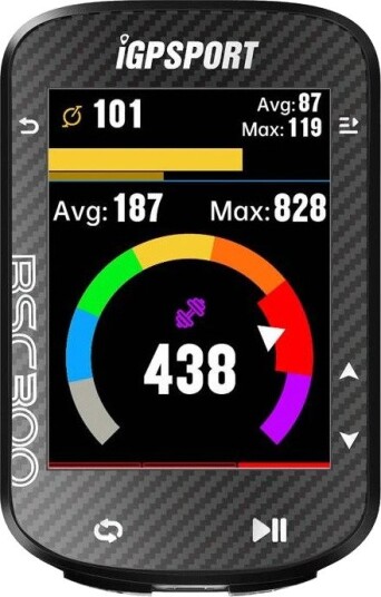 Sykkelcomputer Igpsport BSC300 GPS 2,4" fargeskjerm 20t batteritid ANT+ Bluetooth navigasjon svart
