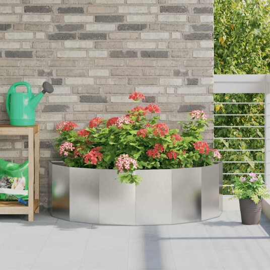 vidaXL Plantekassed sølv 120 x 60 x 35 cm Rustfritt Stål