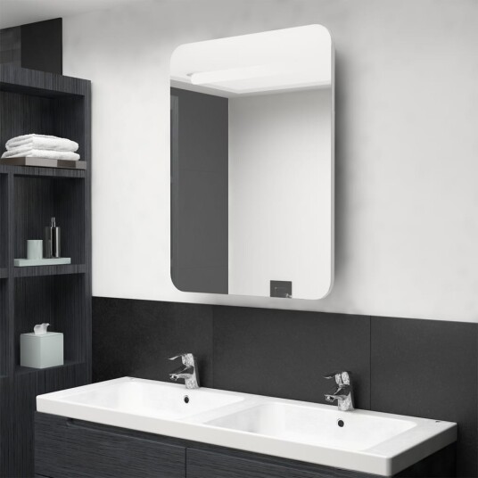 vidaXL LED-speilskap til bad blank hvit 60x11x80 cm vidaXL LED-speilskap til bad blank hvit 60x11x80 cm