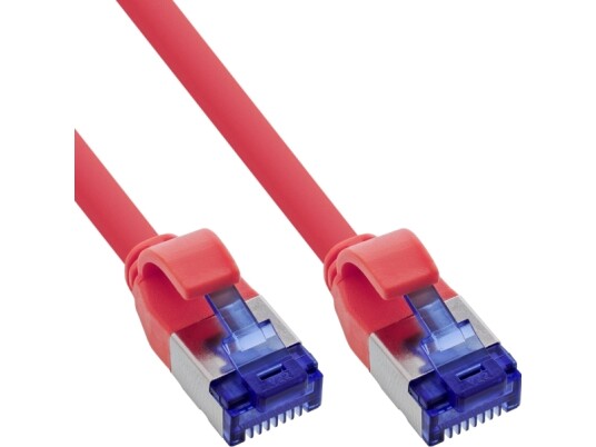 Inline® Patchkabel Slim Cat.6A S/Ftp Tpe Lszh Flexibel Poe Rot 25M 
