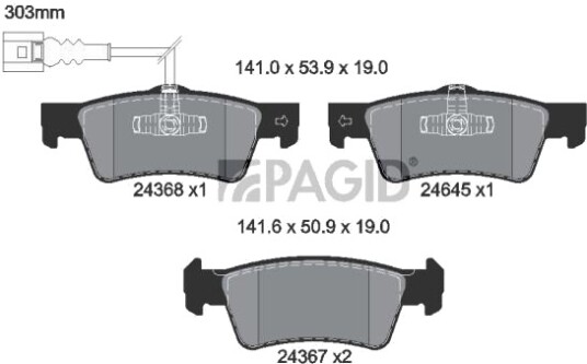 PAGID T1758N Bremseklosser PAGID T1758N Bremseklosser