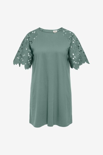 Only Carmakoma   Plusstørrelse carGloria O neck Abk Dress Jrs   Grå