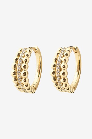 IOAKU   Øreringer Bubble Pavé Hoops   Gull