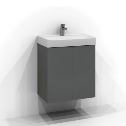Svedbergs Bloc Servantskap D35 med 2 Dører Grå / 55cm