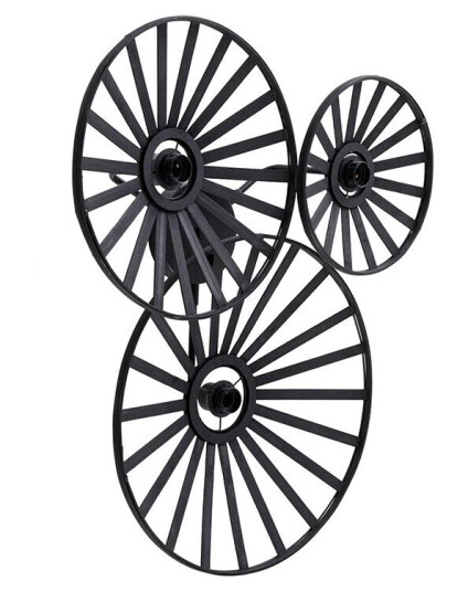 Lindby Evandor vegglampe, 3 lyskilder, svart