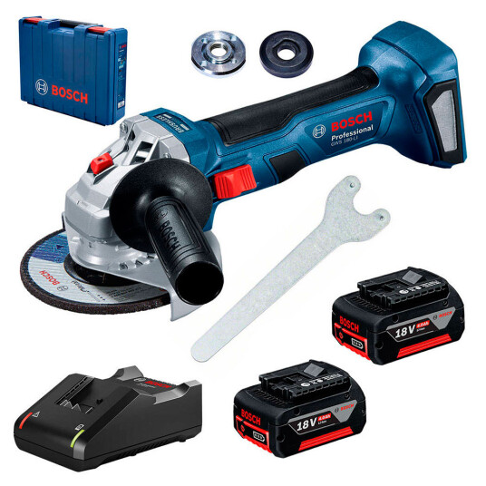 Bosch Professional GWS 180 LI 18v Vinkelsliper Med Batteri Og Tilbehør