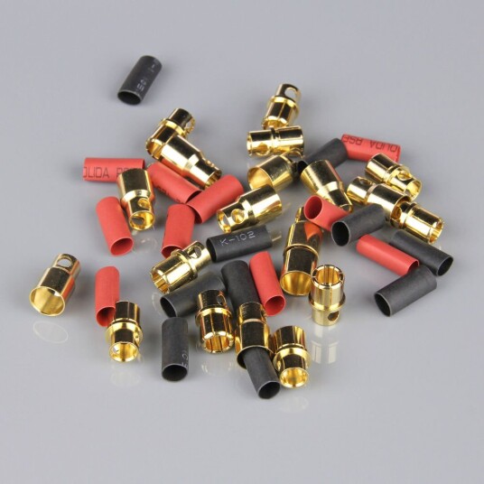 Radient 010099 8.0MM GOLD CONNECTOR PAIRS INCLUDING HEAT SHRINK Radient 010099 8.0MM GOLD CONNECTOR PAIRS INCLUDING HEAT SHRINK