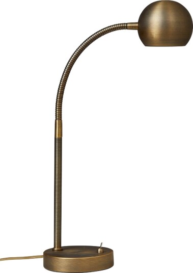 Fladen Bordlampe Med Bryter  Høyde 48 Cm  Oksidert