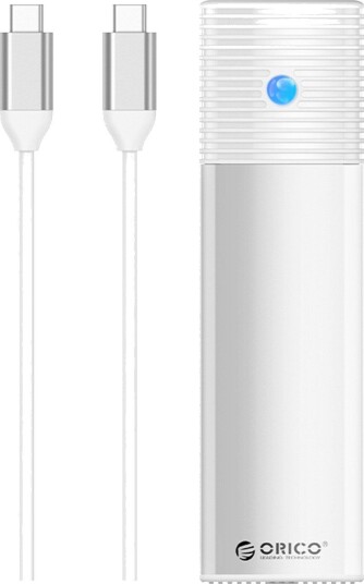 Orico PWDM2-G2-WH-EP Eksternt SSD-kabinett M.2 SATA/NVMe USB-C 10Gbps Sølv Orico PWDM2-G2-WH-EP Eksternt SSD-kabinett M.2 SATA/NVMe USB-C 10Gbps Sølv