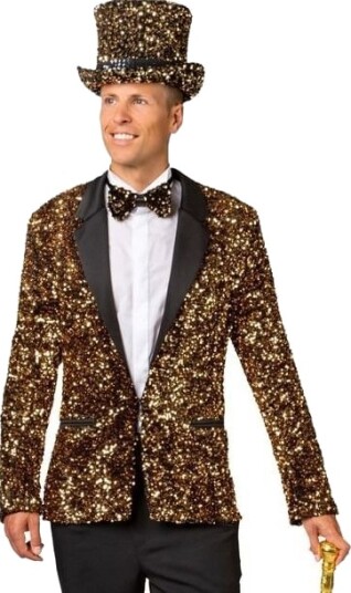 Orlob Karneval Guld Paillet Jakke Luxe Orlob Karneval Guld Paillet Jakke Luxe