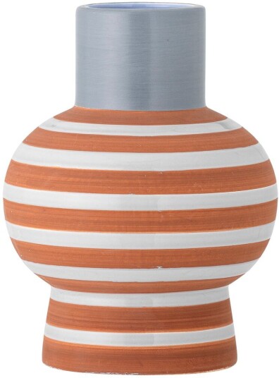 Bloomingville Lindir vase 19 cm Blå brun Bloomingville Lindir vase 19 cm Blå brun