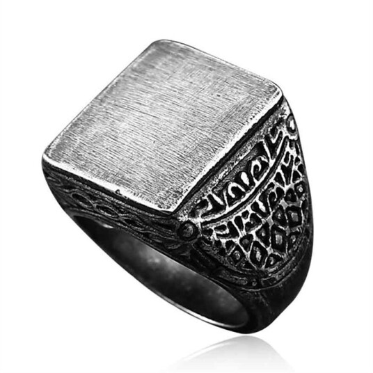 Viking ring oksidert stål