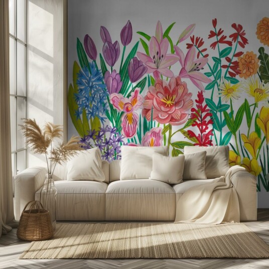 Tapet Blomsterhage Tapet Blomsterhage