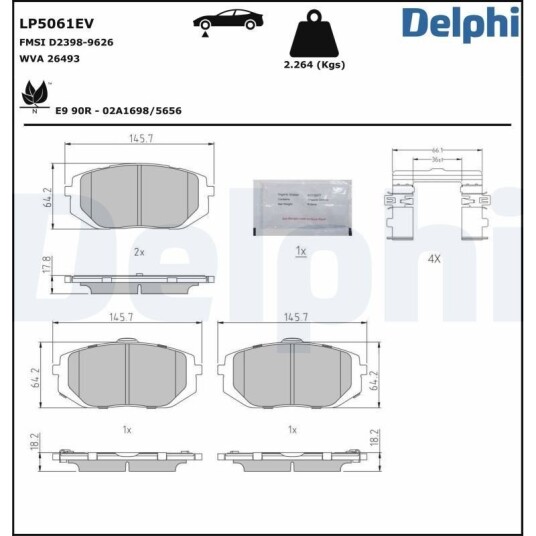 DELPHI LP5061EV Bremseklosser