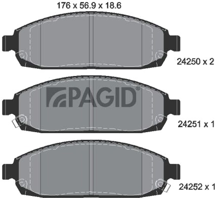 PAGID T1527N Bremseklosser PAGID T1527N Bremseklosser