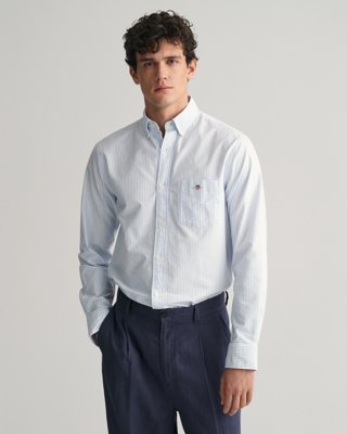 Gant Oxfordskjorte med bankerstriper i regular fit LIGHT BLUE S Gant Oxfordskjorte med bankerstriper i regular fit LIGHT BLUE S