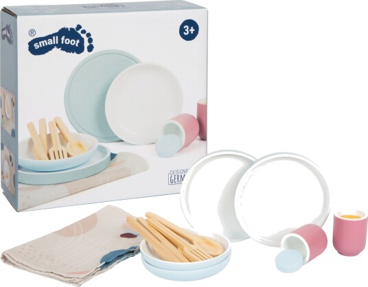 Small Foot - Wooden Cutlery Set with Placemats 15 pcs.