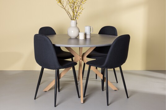 Venture Home Piazza Spisegruppe + 4 stoler Rektangulær Grå