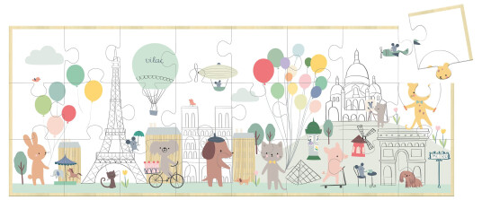 Vilac - Wooden Puzzle 24 pcs - Paris by Sarah Betz - (7103)