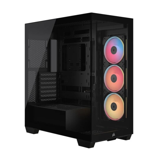 Corsair 3500X Lx-R RGB Miditower Kabinett med Herdet Glass og iCUE Link - Svart Corsair 3500X Lx-R RGB Miditower Kabinett med Herdet Glass og iCUE Link - Svart