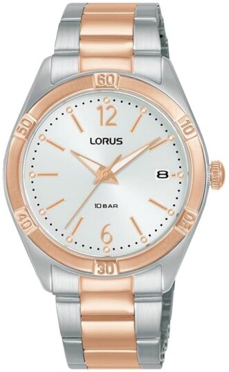 Lorus Dameklokke RH982QX9 Fashion Sølvfarget/Rose gulltonet stål Lorus Dameklokke RH982QX9 Fashion Sølvfarget/Rose gulltonet stål