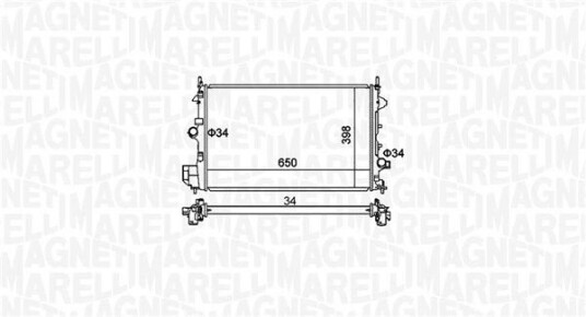 Radiator MAGNETI MARELLI 350213173700 Radiator MAGNETI MARELLI 350213173700