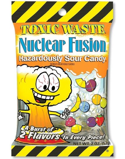 Toxic Waste Nuclear Fusion Supersure Sukkertøy med Fruktsmaker 57 gram