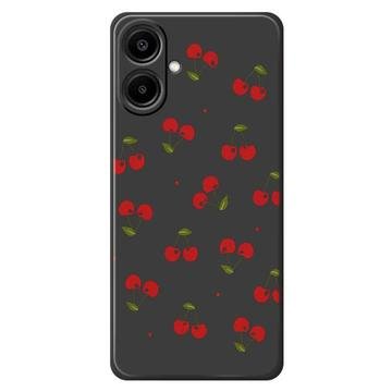 Samsung Galaxy A07 4G TPU deksel med kirsebærmønster   svart