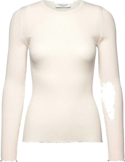Rosemunde Rwelise Wool Ls O Neck T Shirt Cream M