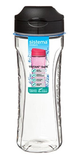 Sistema Tritan Swift Bottle 600ml Black Sistema Tritan Swift Bottle 600ml Black