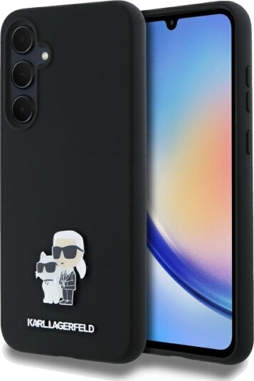 Karl Lagerfeld Mobildeksel til Samsung Galaxy A35 med Karl&Choupette Motif - Svart