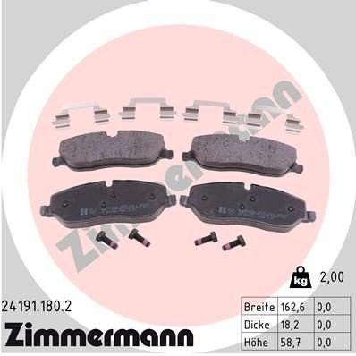 Bremseklosser ZIMMERMANN 24191.180.2 Bremseklosser ZIMMERMANN 24191.180.2