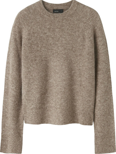 LMTD Nlfkleave Ls Short Knit Noos Brown 170-176