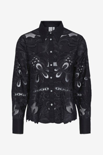 Y.A.S - Bluse yasPi LS Shirt - Svart