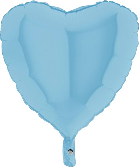 Ballongkungen Folieballong Hjerte Pastellblå 46 cm 180M00B