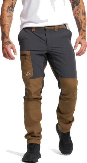 Revolutionrace Rambler Lightweight Pants Herre Kangaroo Brown/Anthracite 4XL Turbukse & Fritidsbukse