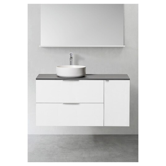 Hafa Shape 800 Servantskap m/sidemodul 110x45x54 cm  Hvit Matt